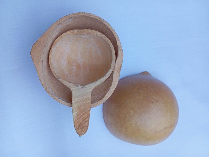 Calebasse trio africain lot x 3